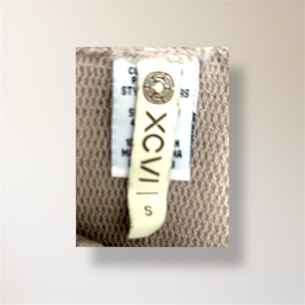 XCVI S Beige Gray Ombre Cotton Crochet Lace Embroidered Mini Dress Boho Resort - Picture 6 of 7